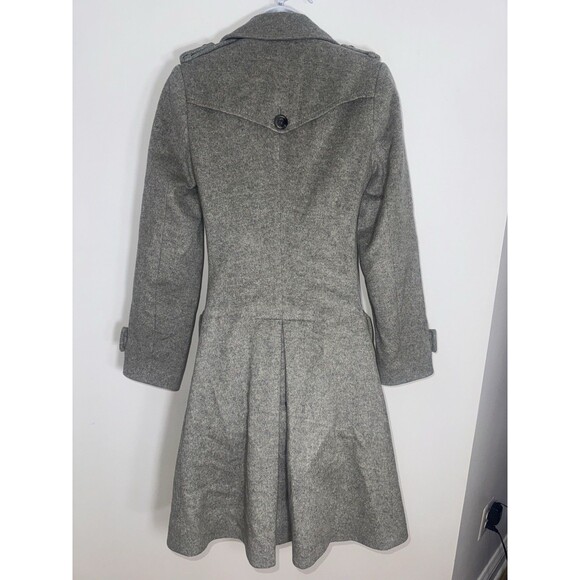 Reiss Wool Cashmere Blend Gray Double Breasted Classic Coat Short Women XS - Picture 4 of 12